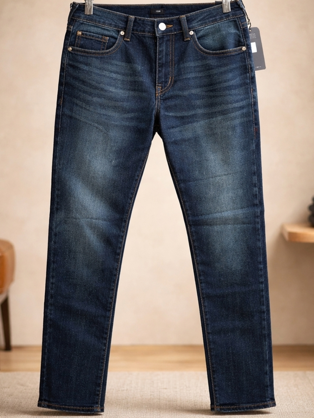 True Religion Men's Geno Relaxed Slim Jeans Size 33x32 Amber Nights